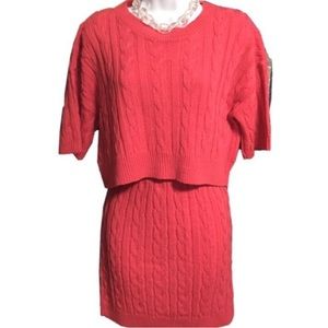 Size small sweater top & skirt set Pink & precious!